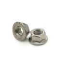 M14  white zinc  zin-plated  stainless steel hex flange nut with serrated carbon steel Grade 4 grade 8 grade6